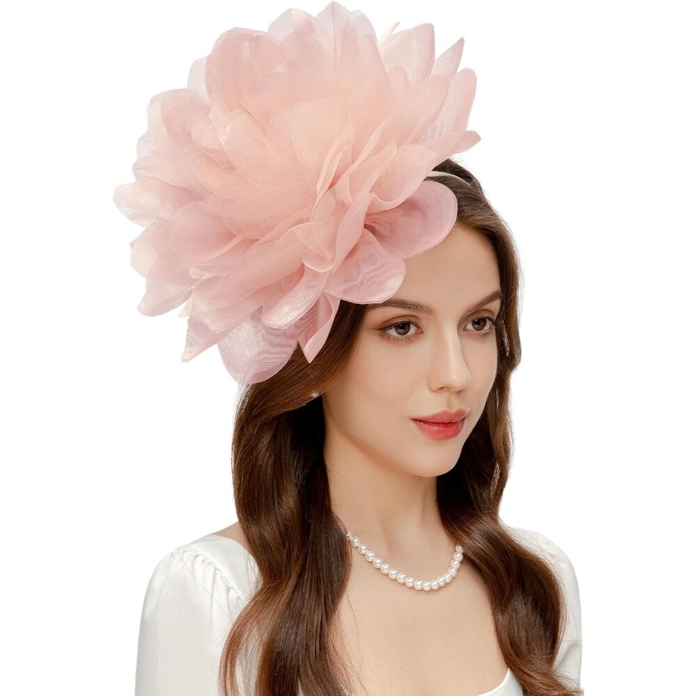Fascinators Hats for Women - Tea Party Kentucky Fascinator Derby Hat Mesh Flower